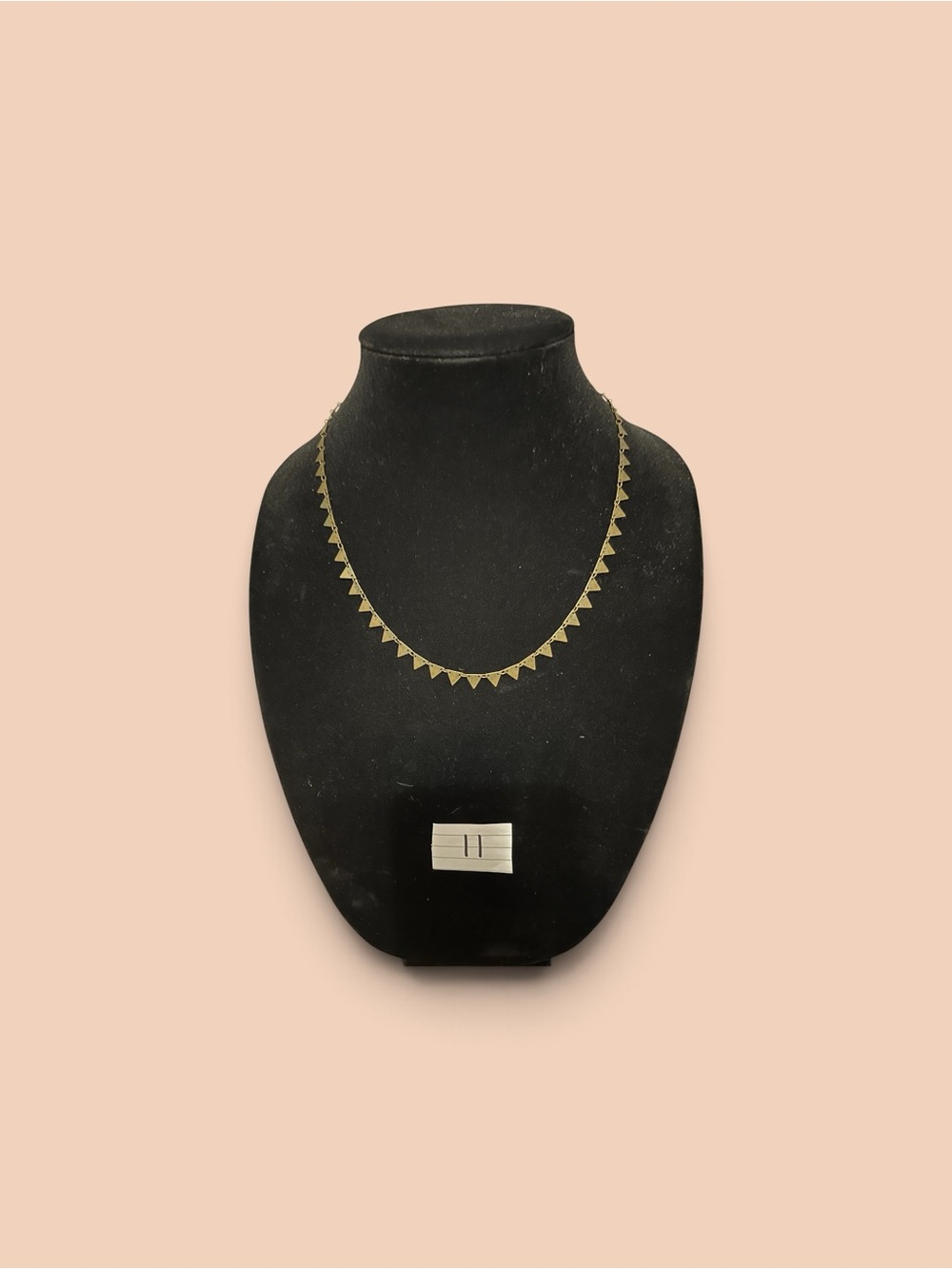 Brass Triangle Link Necklace - Women Jewelry